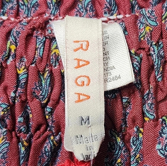 RAGA Avah Paisley Wine Front Pockets Off the Shoulder Jumpsuit Size M NWT - Picture 7 of 10